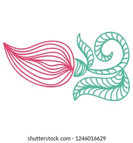 Beautiful flower. Vector illustration