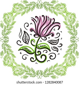 Beautiful flower. Vector illustration