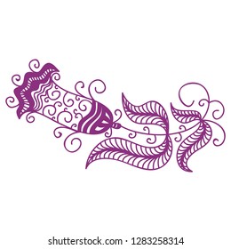 Beautiful flower. Vector illustration