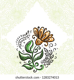 Beautiful flower. Vector illustration