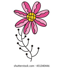 Beautiful flower. Vector illustration.
