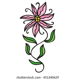 Beautiful flower. Vector illustration.