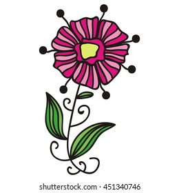 Beautiful flower. Vector illustration.