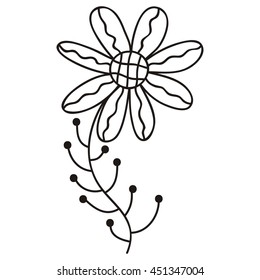 Beautiful flower. Vector illustration.