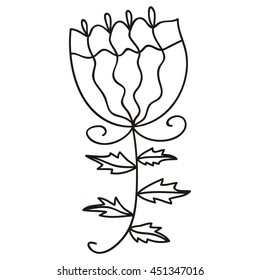 Beautiful flower. Vector illustration.