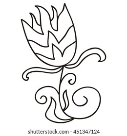 Beautiful flower. Vector illustration.