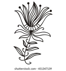 Beautiful flower. Vector illustration.