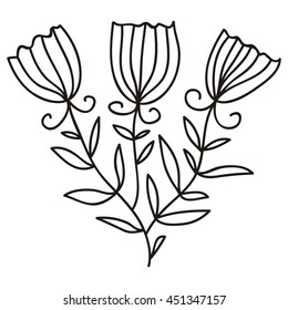 Beautiful flower. Vector illustration.