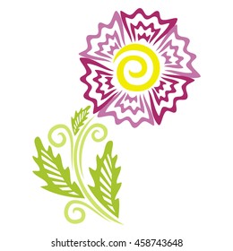 Beautiful flower. Vector illustration.