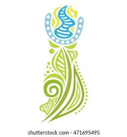 Beautiful flower. Vector illustration.