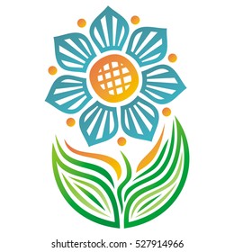Beautiful flower. Vector illustration.