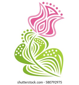Beautiful flower. Vector illustration.