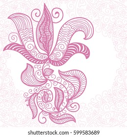 Beautiful flower. Vector illustration.