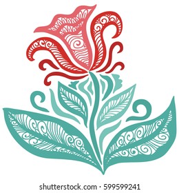 Beautiful flower. Vector illustration.
