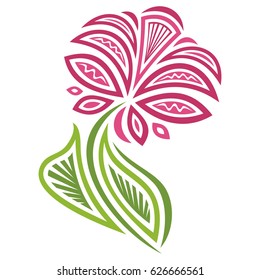 Beautiful flower. Vector illustration.