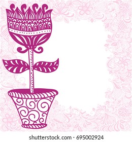 Beautiful flower. Vector illustration.