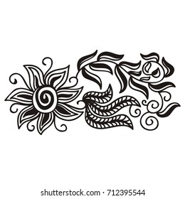 Beautiful flower. Vector illustration.