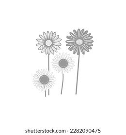 Beautiful flower. Vector illustration. Coloring book page for adult.Sunflower coloring line art.