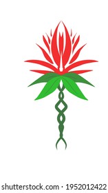 Schönes Blumenbild, Vektorbild , Illustration 