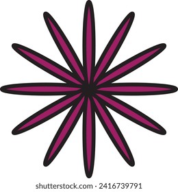 Schöne Blume, Vektorgrafik auf weißem Hintergrund