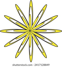 Beautiful flower vector on white background