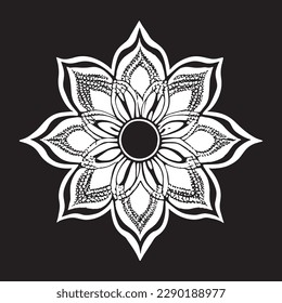 un hermoso dibujo de adorno vectorial de flores