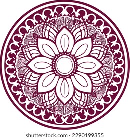 a beautiful flower vector ornament drawing