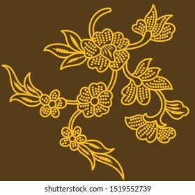 Beautiful Flower vector,art of batik