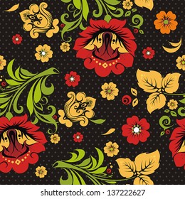 Hermoso patrón inmaculado de flores. Textura de ilustración vectorial de resorte elegante