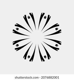beautiful and beautiful flower-like round ornament vector illustration