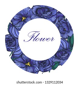 beautiful, flowers, background vector illustration, hand drawing