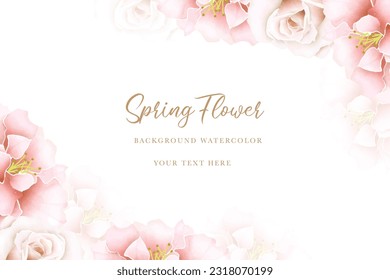  Beautiful Flowers Background Watercolor Design