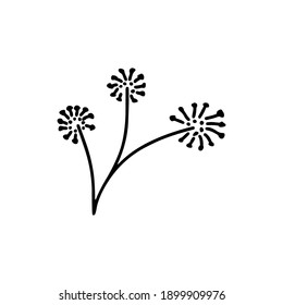 beautiful flowers black vector design