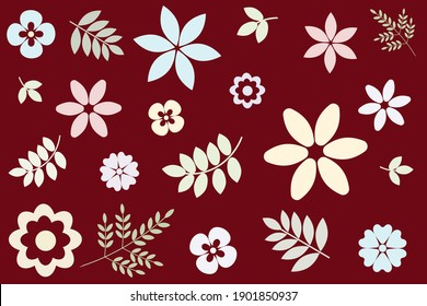 hermosa tarjeta de flores. Imagen del vector