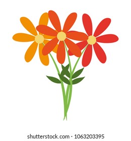 Beautiful flowers cartoon