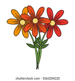 Beautiful Flowers Cartoon Stock Vector (Royalty Free) 1063202180