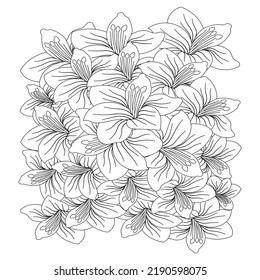 Beautiful Flowers Coloring Page Pencil Sketch Stock Vector (Royalty ...