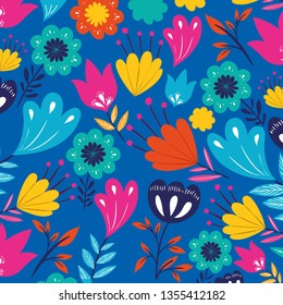 beautiful flowers and colors pattern