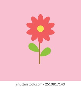 beautiful flowers with cute ping background