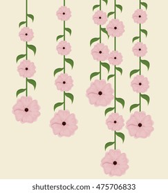 beautiful flowers decoration background vector illustration design