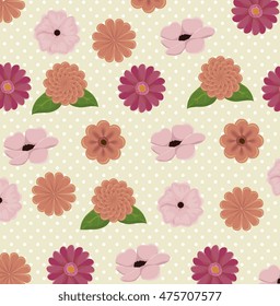 beautiful flowers decoration background vector illustration design