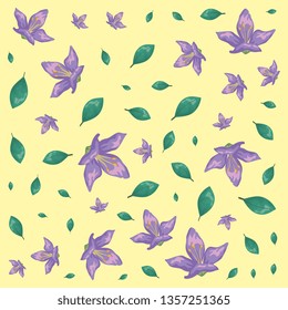 beautiful flowers decorative pattern