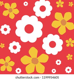 beautiful flowers decorative pattern isolated icon