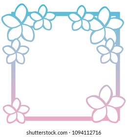 beautiful flowers decorative square frame