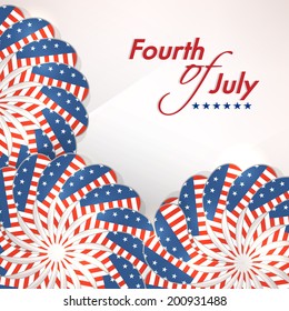 Beautiful flowers design in National Flag colors for 4th of July, American Independence celebrations.