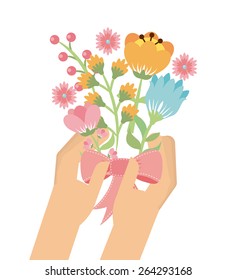beautiful flowers design, vector illustration eps10 graphic 