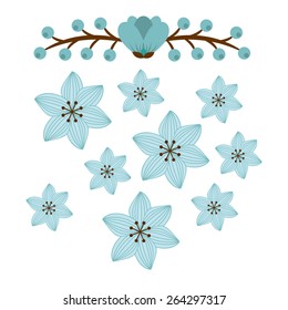 beautiful flowers design, vector illustration eps10 graphic 
