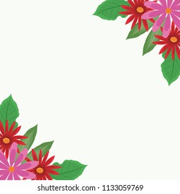 Beautiful flowers frame