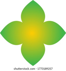 beautiful flowers fresh green. natural logo. flower logo. decorative.