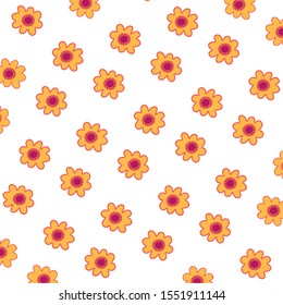 beautiful flowers garden decoration pattern vector illustration design